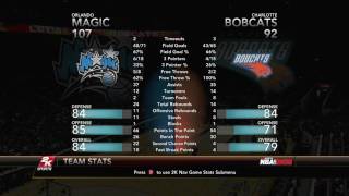 NBA 2K10 Charlotte Bobcats vs Orlando Magic  Playoff Game 3 Recap [upl. by Nerek]