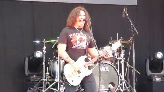 Phil X and Joe Kachinari  Back in Black ACDC Cover LIVE  Musikmesse Frankfurt 100416 [upl. by Louella]