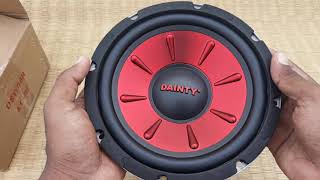 Dainty 8 Inch Red Cone Subwoofer Unboxing with Technical Specifications தமிழில் [upl. by Lyndsey957]