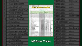 Move Entre Column Shortcut Key  Ms Excel Shortcut Key  shorts short spreadsheets keyerror [upl. by Funch]