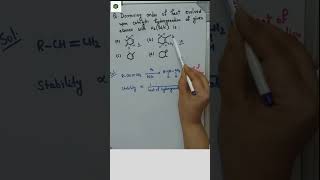 Hydrocarbon  Heat of Hydrogenation  Order  Alkenes  175 [upl. by Ellecram]