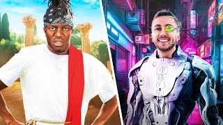 SIDEMEN 100000 ANCIENT VS FUTURISTIC HOLIDAY [upl. by Learsiy]