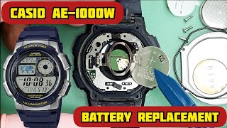 Casio AE1000W Watch Battery Replacement Tutorial  SolimBD  Watch Repair Channel [upl. by Zsazsa]