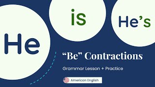 quotBequot Contractions in Simple Present  Practice I American English for Adult Beginners [upl. by Hilbert113]