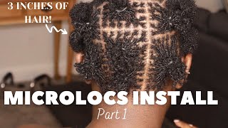 DIY MICROLOCS INSTALL  Part 1  partinggrid interlocking short hair starter locs [upl. by Coopersmith702]