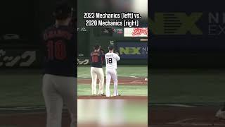 Yoshinobu Yamamoto Fastball Splitter and Curveball Overlay baseball mlb [upl. by Boiney942]