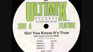 Milli Vanilli  Girl You Know Its True Ultimix [upl. by Ellekim500]