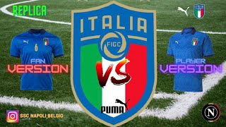 UNBOXING Maillot Football Italy Jersey Maglia Home Kit Fan Vs Player Version REPLICA unboxing [upl. by Eseilanna]