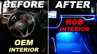 Car Interior Ambient Lighting RGB LED Glow Kit Review Universal Kit for all Vehicles [upl. by Gunn49]