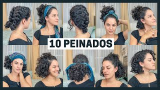 🤩10 PEINADOS Fáciles para CABELLO CORTO y RIZADO te enseño el PASO A PASO😉 estilo AESTHETIC✨ [upl. by Zed]