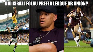 Israel Falou Breaks Down Rugby League amp Union Which Code Did He Prefer [upl. by Eedebez]