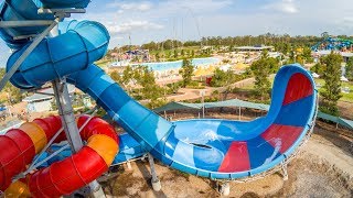 Raging Waters Sydney  Bombora  TornadoWave Waterslide [upl. by Yrovi815]