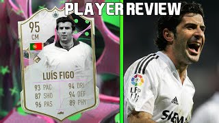 AMAZING STATS 😱 95 SHAPESHIFTERS ICON LUIS FIGO PLAYER REVIEW FIFA 23 ULTIMATE TEAM [upl. by Iveksarap]