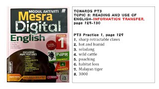 Answers for Modul Aktiviti Mesra Digital English Form 1 Towards PT3 Topic 3 Practice 1 and 2 [upl. by Darom869]