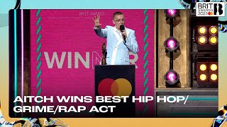 Aitch wins Best Hip HopRapGrime Act  The BRIT Awards 2023 [upl. by Anirat]