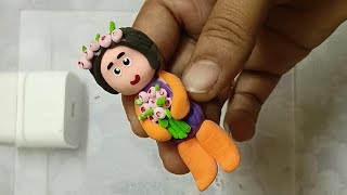 Doll making with super Clay  Air dry clay  step by step tutorial  Clay craft ideas HanvikaG [upl. by Elletnahs]