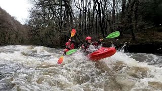 Taking my girlfriend down the dart loop in a double kayak at 17m [upl. by Haimehen]