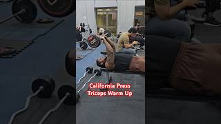 California Press Triceps Warm Up triceps bodybuilding viralshort shorts gym [upl. by Lear432]