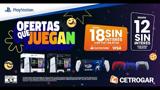 Cetrogar te trae Ofertas que Juegan PlayStation 5 a 18 cuotas sin interés con Santander [upl. by Nainatrad]