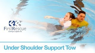 Under Shoulder Support Tow  RLSS National Pool Lifeguard 8th Edition [upl. by Khoury139]