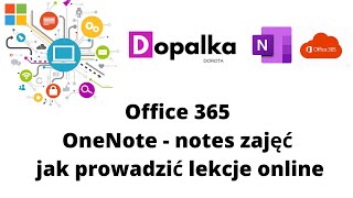 Office 365 OneNote notes zajęć jak prowadzić lekcje online [upl. by Erikson]