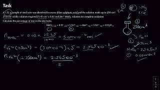 ManganateVII Titration  Module 5 Redox and Electrode Potentials  Chemistry  A Level  OCR A [upl. by Assina277]