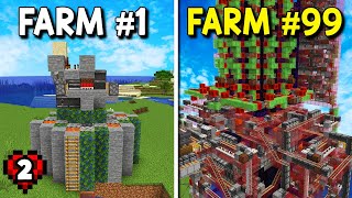 I Built 100 Farms in Hardcore Minecraft Without Totems [upl. by Yniar271]