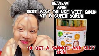 REVIEW  VEET GOLD VIT C SCRUB  GLOWING SKIN [upl. by Lukash]