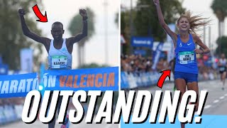 OUTSTANDING PERFORMANCES  Valencia Half Marathon 2022 [upl. by Ennayar]