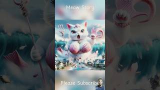 Mermaid cat 😺🧜‍♀️ cat cats ai aicat cartoon mermaid mermaidcat shorts MeowStory1234 [upl. by Neeroc]