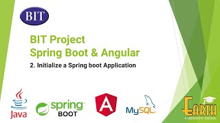 BIT Project  Spring Boot amp Angular  2 Initialize a Spring boot Application [upl. by Bonnie]