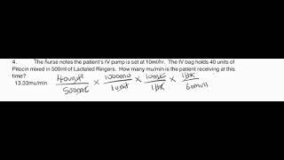 Dosage calculation ob math  nursing math  Pitocin calculation [upl. by Uzial282]