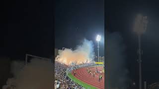 Schalke 04 Pyro Show at Ulm Away Game  2 Bundesliga [upl. by Miuqaoj106]