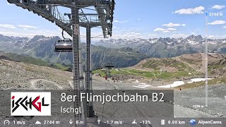 Flimjochbahn B2 Full Ride Down 🚡 Ischgl Silvretta Arena Ischgl  Samnaun  Built by Doppelmayr [upl. by Asilegna]