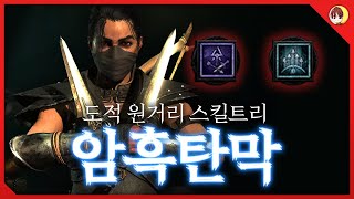 디아블로4 로그 원거리 활 암흑탄막 스킬빌드 [upl. by Ellirehs987]