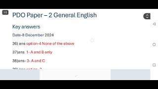 PDO paper 2 General English [upl. by Sally1]