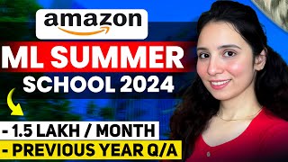 AMAZON ML Summer School 2024 👆 AMAZON Previous Year Question  Selection Test  AMAZON INTERNSHIP [upl. by Moyers]