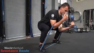 Zercher Squats w Limit Force Elastics® Resistance Bands [upl. by Starla742]