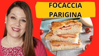 Focaccia parigina ripiena di pomodoro cotto e formaggio filante [upl. by Boff579]