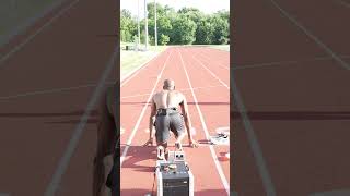 Olympic Hurdle Sprinter In Training  Resistance Machine [upl. by Willett389]