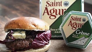 Saint Agur cheese burger [upl. by Brainard]