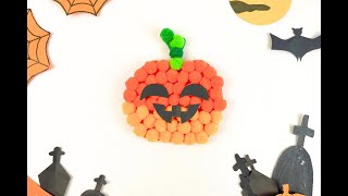 Super Easy Pumpkin PomPom Craft [upl. by Akerehs]