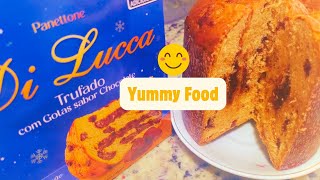 Panettone Di Lucca Chocolate Unboxing Brazilian Food Product Satisfying Dessert Food Review ASMR [upl. by Nibbs34]