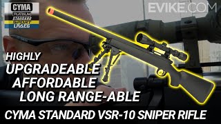 Highly Upgradeable Affordable amp Long Rangeable  CYMA VSR10 Airsoft Sniper Rifle Review [upl. by Ivah]