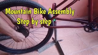 Mountain Bike Assembly Step by step  With Guide [upl. by Swanhilda622]