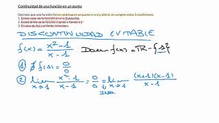 314 Continuidad  Discontinuidad Evitable [upl. by Hahsi]