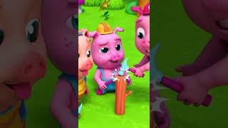 Trois Petits Cochons shorts reels threelittlepigs cartoon trending [upl. by Aehr]