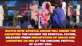 WATCH HOW APST AROME FELL UNDER THE ANOINTING THE MOMENT HIS FATHER PRAYED amp LAID HANDS ON HIM [upl. by Kotick]