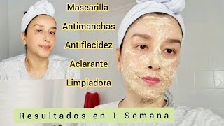 Mascarilla EXfoliante Antimanchas  Antiflacidez PIEL TERSA LIMPIA Y SIN MANCHAS [upl. by Dlanor895]