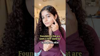 Foundations that are acne safe amp Non acne safe acnesafemakeup acneproneskin [upl. by Ayela]